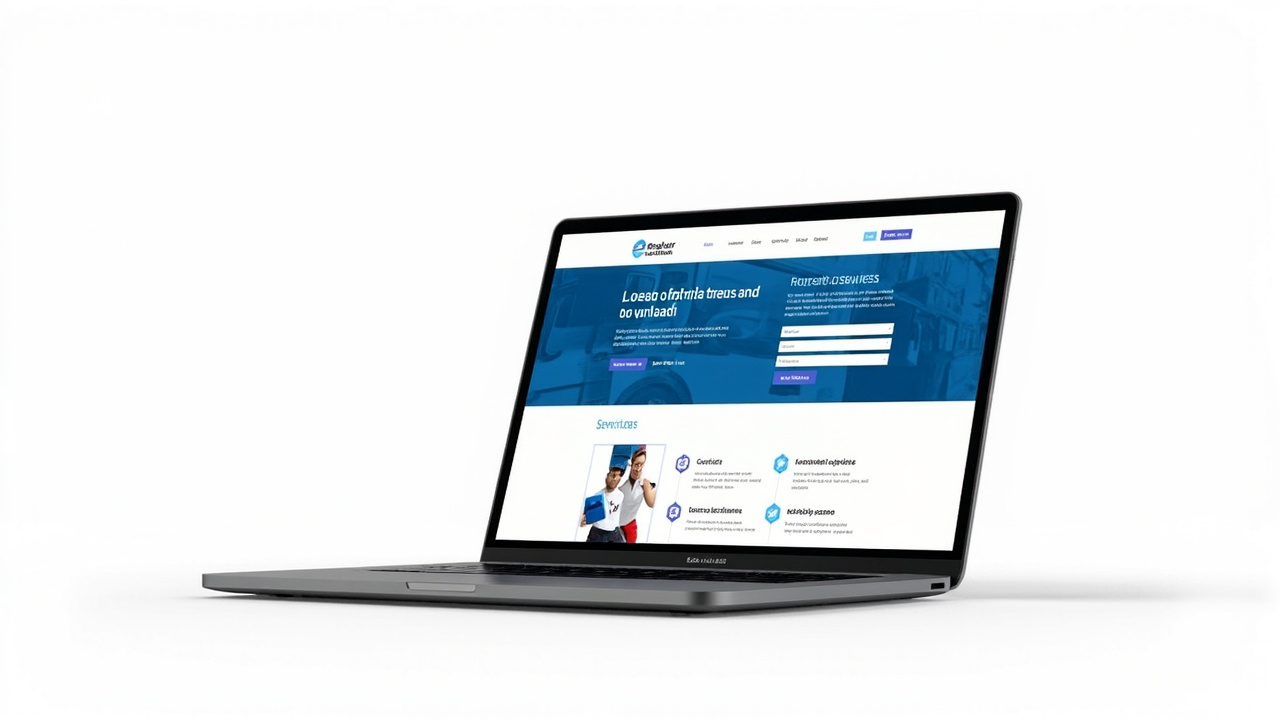 Trades business website design example