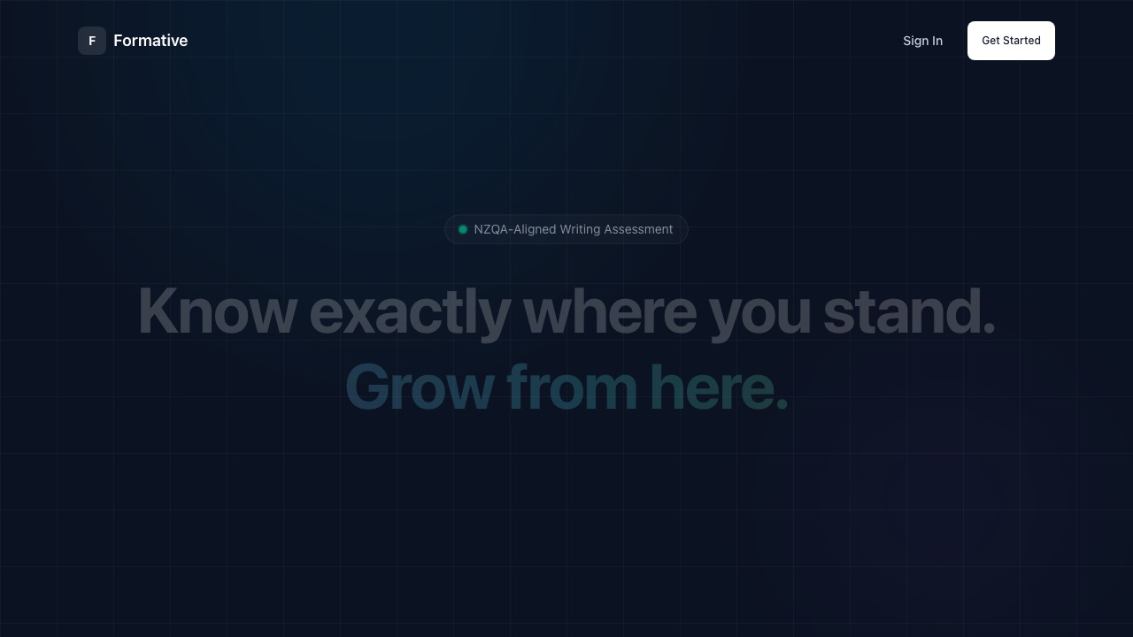 Formative website screenshot